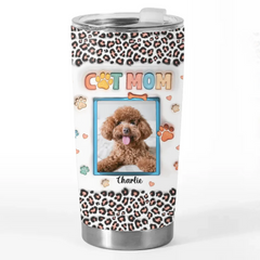 Custom Photo Furry Faces Make Every Moment More Joyful - Dog & Cat Personalized Custom 3D Inflated Effect Printed Tumbler - Christmas Gift For Pet Owners. Pet Lovers