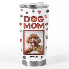 Custom Photo A Little Fur Can Brighten Even The Gloomiest Days - Dog & Cat Personalized Custom 3D Inflated Effect Printed Tumbler - Gift For Pet Owners. Pet Lovers