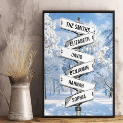 We Go Together Like Winter - Family Personalized Custom Vertical Poster - Christmas Gift For Family Members
