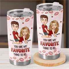 Time Only Deepens The Love We Share - Couple Personalized Custom Tumbler - Christmas Gift For Husband Wife. Anniversary