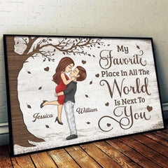 My Smile Is Yours - Couple Personalized Custom Horizontal Poster - Gift For Husband Wife. Anniversary