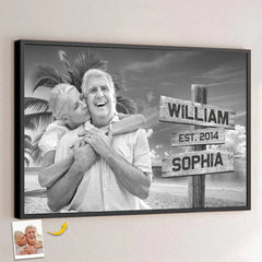 Custom Photo With You. I've Found My Home - Couple Personalized Custom Horizontal Poster - Gift For Husband Wife. Anniversary