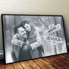 Custom Photo Many Happy Years Together - Couple Personalized Custom Horizontal Poster - Gift For Husband Wife. Anniversary