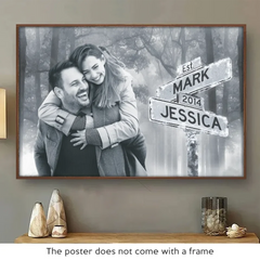 Custom Photo Many Happy Years Together - Couple Personalized Custom Horizontal Poster - Gift For Husband Wife. Anniversary