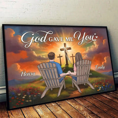 Favorite Person. Favorite Place - Couple Personalized Custom Horizontal Poster - Gift For Husband Wife. Anniversary