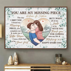 Thank You For Coming Into My Life - Couple Personalized Custom Horizontal Poster - Gift For Husband Wife. Anniversary