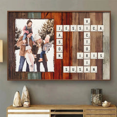 Custom Photo Heart Full Of Love. Home Full Of Family - Family Personalized Custom Horizontal Poster - Christmas Gift For Family Members