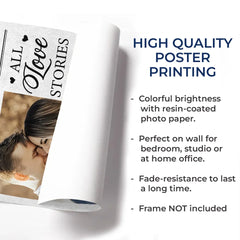 Custom Photo All Love Stories Are Beautiful But Ours Is My Favorite - Couple Personalized Custom Vertical Poster - Gift For Husband Wife. Anniversary