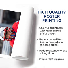 Custom Photo Rookie Today. Champion Tomorrow - American Football Personalized Custom Vertical Poster - Gift For Sport Lovers. Sport Players