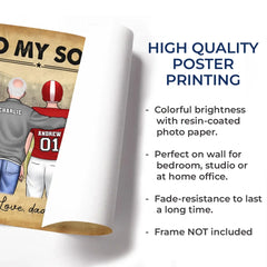 Football First. Everything Else Later - Family Personalized Custom Horizontal Poster - Gift For Family Members. Sport Lovers. Sport Players