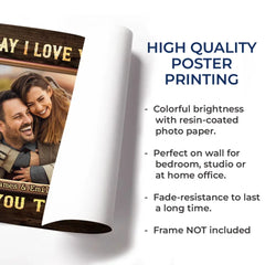 Custom Photo I Love You More - Couple Personalized Custom Horizontal Poster - Gift For Husband Wife. Anniversary