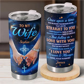 Slow And Steady. Together Forever - Couple Personalized Custom Tumbler - Gift For Husband Wife. Anniversary