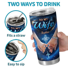 Slow And Steady. Together Forever - Couple Personalized Custom Tumbler - Gift For Husband Wife. Anniversary