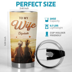 Steady Hearts. Unshaken Love - Couple Personalized Custom Tumbler - Gift For Husband Wife. Anniversary