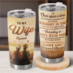 Steady Hearts. Unshaken Love - Couple Personalized Custom Tumbler - Gift For Husband Wife. Anniversary