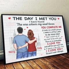 You Complete Me - Couple Personalized Custom Horizontal Poster - Gift For Husband Wife. Anniversary
