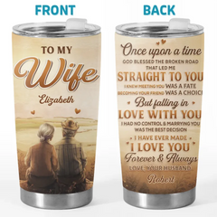 Steady Hearts. Unshaken Love - Couple Personalized Custom Tumbler - Gift For Husband Wife. Anniversary