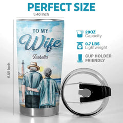 The Best Thing To Hold Onto In Life Is Each Other - Couple Personalized Custom Tumbler - Gift For Husband Wife. Anniversary