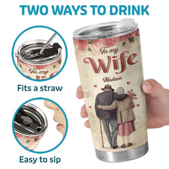 Soulmates From The Start. Bound By The Heart - Couple Personalized Custom Tumbler - Gift For Husband Wife. Anniversary