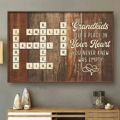 The Heartfelt Bond Between Grandparents And Kids - Family Personalized Custom Horizontal Poster - Gift For Grandma. Grandpa. Grandkid