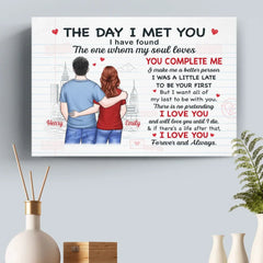 You Complete Me. Always And Forever - Couple Personalized Custom Horizontal Canvas - Gift For Husband Wife. Anniversary