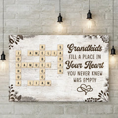 Grandchildren Are The Sunshine Of Life - Family Personalized Custom Horizontal Canvas - Gift For Grandma. Grandpa. Grandkid