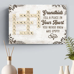 Grandchildren Are The Sunshine Of Life - Family Personalized Custom Horizontal Canvas - Gift For Grandma. Grandpa. Grandkid
