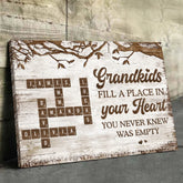 Life Is Sweeter With Grandchildren - Family Personalized Custom Horizontal Canvas - Gift For Grandma. Grandpa. Grandkid