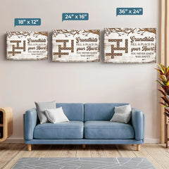 Life Is Sweeter With Grandchildren - Family Personalized Custom Horizontal Canvas - Gift For Grandma. Grandpa. Grandkid