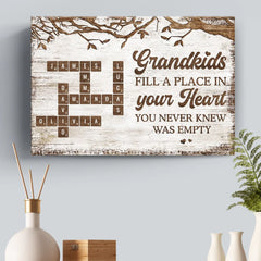 Life Is Sweeter With Grandchildren - Family Personalized Custom Horizontal Canvas - Gift For Grandma. Grandpa. Grandkid
