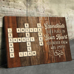 A Grandchild Is Love Made Visible - Family Personalized Custom Horizontal Canvas - Gift For Grandma. Grandpa. Grandkid