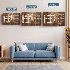 A Grandchild Is Love Made Visible - Family Personalized Custom Horizontal Canvas - Gift For Grandma. Grandpa. Grandkid