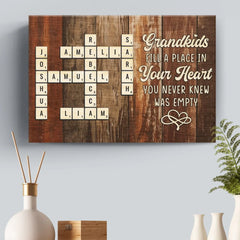 A Grandchild Is Love Made Visible - Family Personalized Custom Horizontal Canvas - Gift For Grandma. Grandpa. Grandkid
