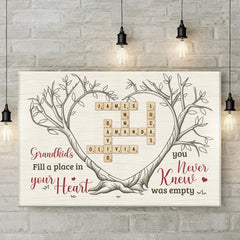Grandkids Bring Joy To Every Corner Of Your Heart - Family Personalized Custom Horizontal Canvas - Gift For Grandma. Grandpa. Grandkid