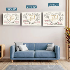 Grandkids Bring Joy To Every Corner Of Your Heart - Family Personalized Custom Horizontal Canvas - Gift For Grandma. Grandpa. Grandkid