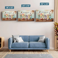 God Says You Are - Family Personalized Custom Horizontal Canvas - Gift For Yourself. Best Friends. Siblings. Family Members