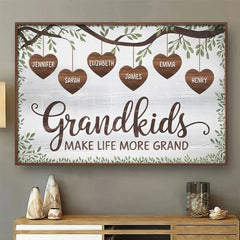 From A Grandma's Roots Grows A Grandchild's Dreams - Family Personalized Custom Horizontal Poster - Gift For Mom. Grandma