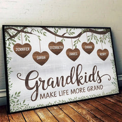 From A Grandma's Roots Grows A Grandchild's Dreams - Family Personalized Custom Horizontal Poster - Gift For Mom. Grandma