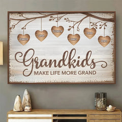 A Grandchild Is A Tree Of Life. Nurtured By Generations - Family Personalized Custom Horizontal Poster - Gift For Mom. Grandma