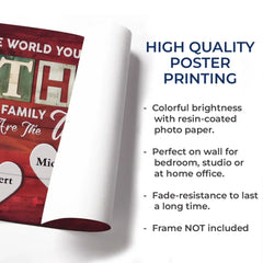 To A Child. A Mom Is The Whole World - Family Personalized Custom Horizontal Poster - Gift For Mom