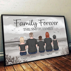 Family Forever. Bound By Love - Family Personalized Custom Horizontal Poster - Gift For Family Members