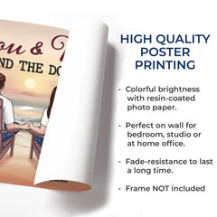 Pawsitively In Love - Couple Personalized Custom Horizontal Poster - Gift For Husband Wife. Anniversary
