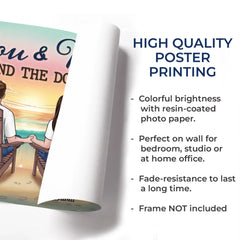 Our Hearts Beat As One - Couple Personalized Custom Horizontal Poster - Gift For Husband Wife. Anniversary