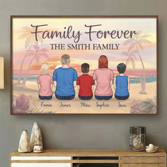 Family Forever. The Bonds That Hold Us Strong - Family Personalized Custom Horizontal Poster - Gift For Family Members