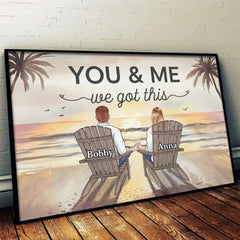 We Are A Team - Couple Personalized Custom Horizontal Poster - Gift For Husband Wife. Anniversary