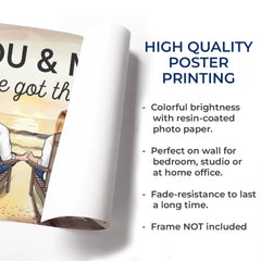 We Are A Team - Couple Personalized Custom Horizontal Poster - Gift For Husband Wife. Anniversary