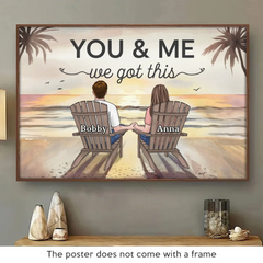 We Are A Team - Couple Personalized Custom Horizontal Poster - Gift For Husband Wife. Anniversary
