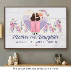 No One Gets Me Like My Mom - Family Personalized Custom Horizontal Poster - Gift For Mom. Daughter