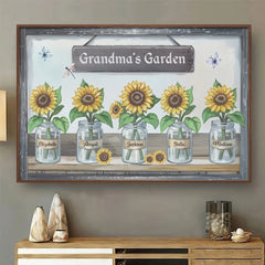 The Beauty Of Grandma's Garden Is Rooted In Her Love - Family Personalized Custom Horizontal Poster - Gift For Mom. Grandma