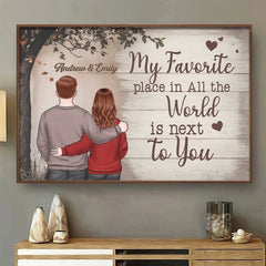 I Feel Complete When I'm With You - Couple Personalized Custom Horizontal Poster - Gift For Husband Wife. Anniversary
